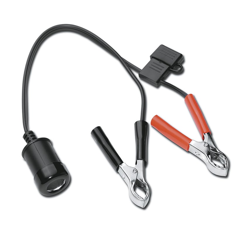 Cabo adaptador CC com grampos/jacare de bateria 12V para CPAP, BiPAP e VPAP